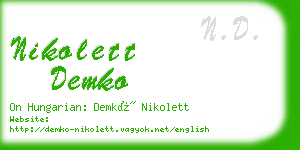 nikolett demko business card